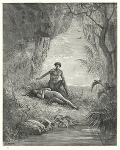 ミルトンズパラダイスロストのためのギュスターヴドールによるイラスト、ブックV、12行目、13行目 作： Gustave Dore
